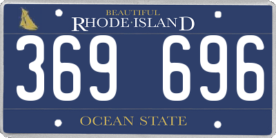 RI license plate 369696