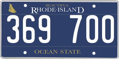 RI license plate 369700