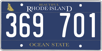 RI license plate 369701