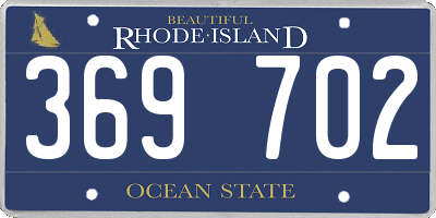 RI license plate 369702