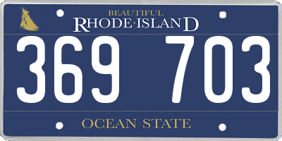 RI license plate 369703