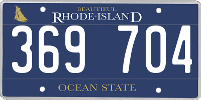 RI license plate 369704