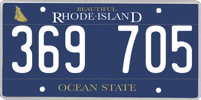 RI license plate 369705
