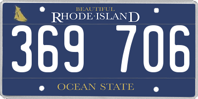 RI license plate 369706