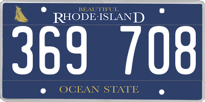 RI license plate 369708