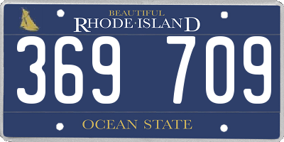 RI license plate 369709