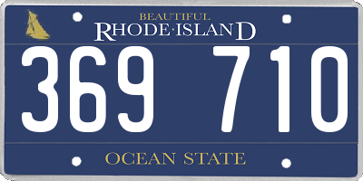 RI license plate 369710