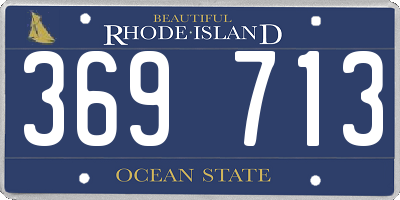 RI license plate 369713