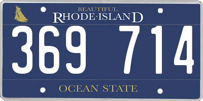 RI license plate 369714