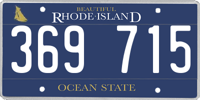 RI license plate 369715