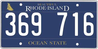 RI license plate 369716