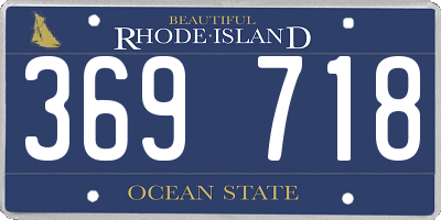RI license plate 369718