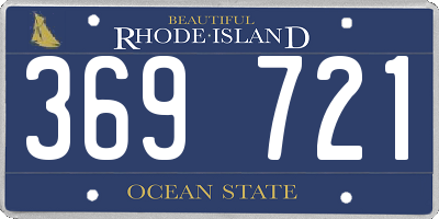 RI license plate 369721