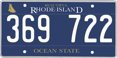 RI license plate 369722