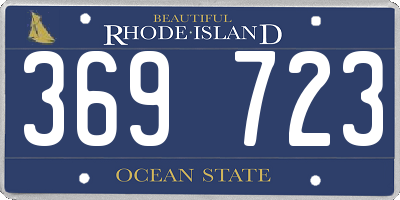 RI license plate 369723