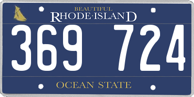 RI license plate 369724