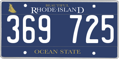 RI license plate 369725