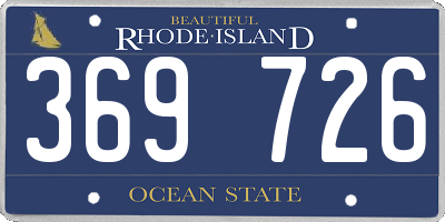 RI license plate 369726
