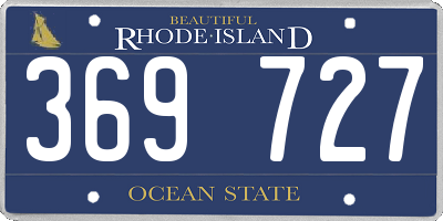 RI license plate 369727