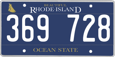 RI license plate 369728