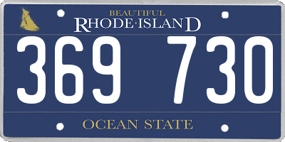 RI license plate 369730