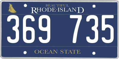 RI license plate 369735