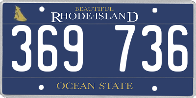 RI license plate 369736