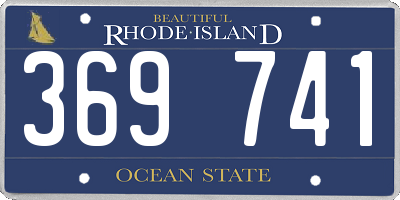 RI license plate 369741