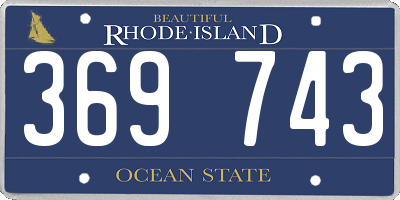 RI license plate 369743