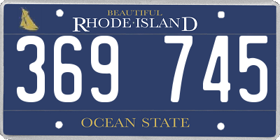 RI license plate 369745