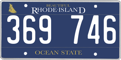 RI license plate 369746