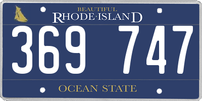 RI license plate 369747
