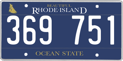 RI license plate 369751
