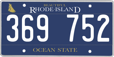 RI license plate 369752