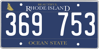 RI license plate 369753