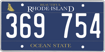RI license plate 369754