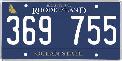 RI license plate 369755