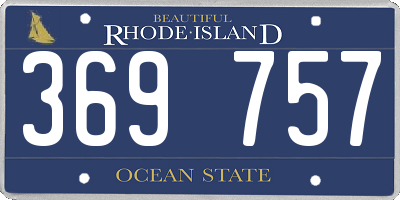 RI license plate 369757