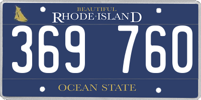 RI license plate 369760