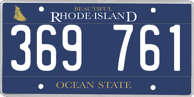 RI license plate 369761