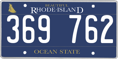 RI license plate 369762