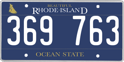RI license plate 369763