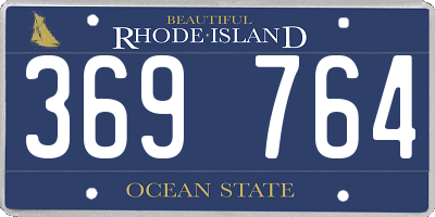 RI license plate 369764