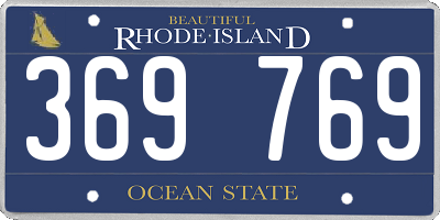 RI license plate 369769