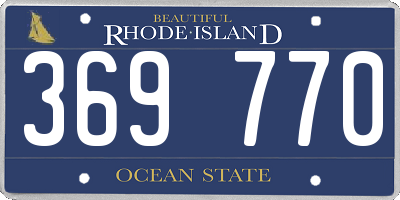 RI license plate 369770