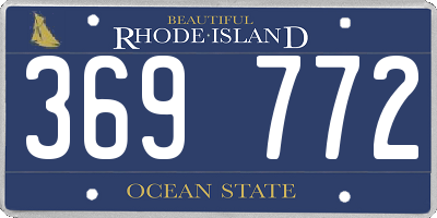 RI license plate 369772