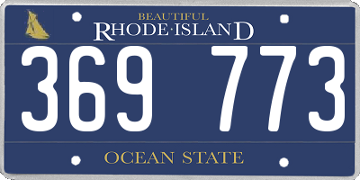 RI license plate 369773