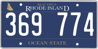 RI license plate 369774