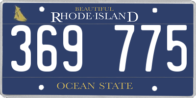 RI license plate 369775