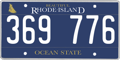 RI license plate 369776